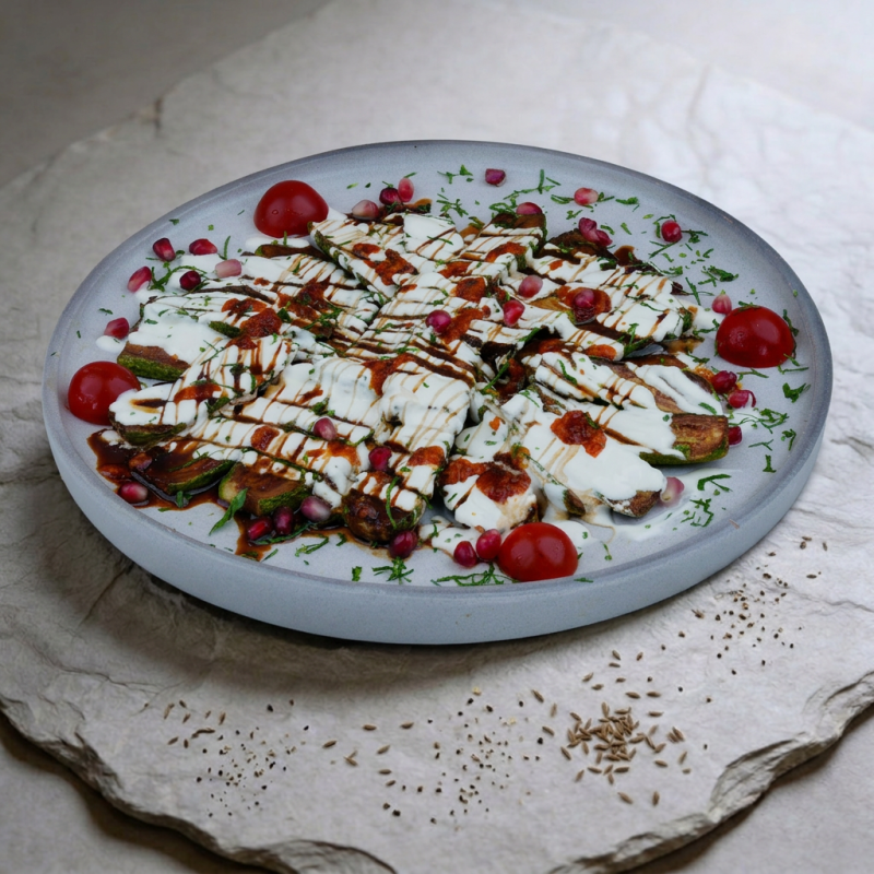باذنجان مع الطحينة